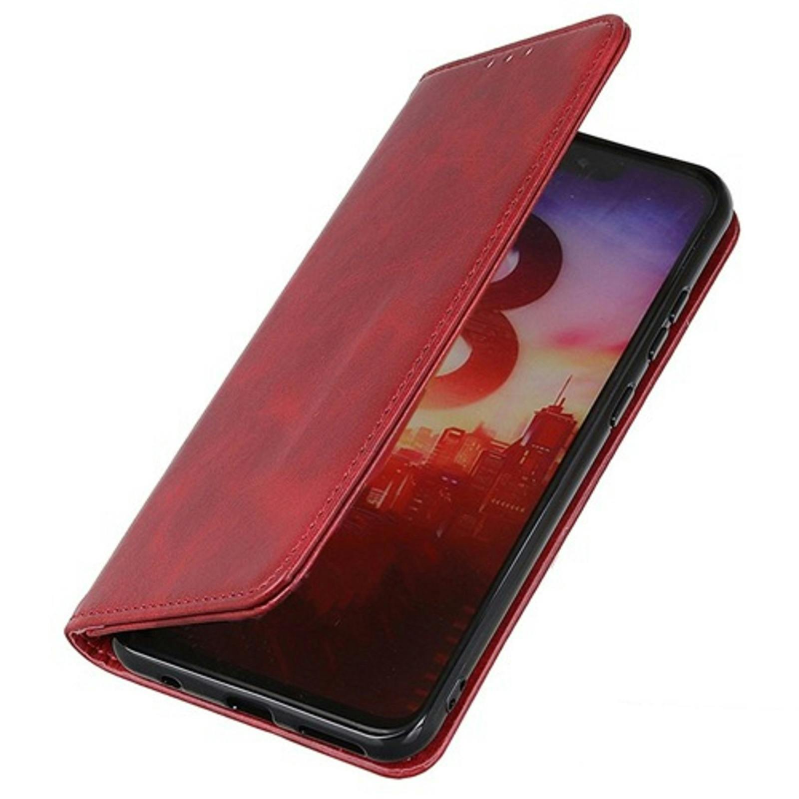 CaseBody Samsung S24 Plus / S25 Plus Real Leather Wallet Hoesje Rood
