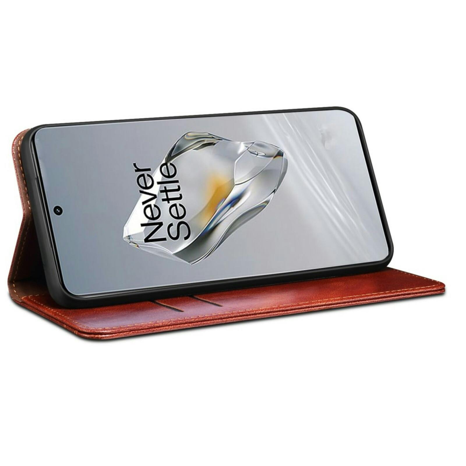 CaseBody OnePlus 12R Retro Bookcase Bruin
