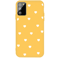 Mocaa Samsung Galaxy S20 Hearts Case Geel