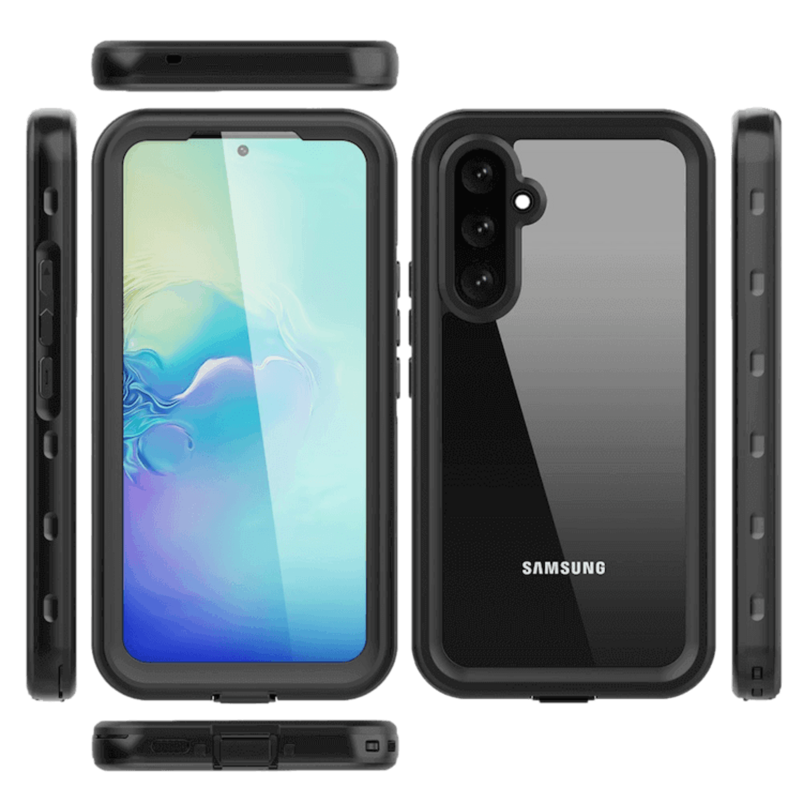 REDPEPPER Samsung Galaxy A14 Dot Pro Waterproof Beschermhoes Zwart
