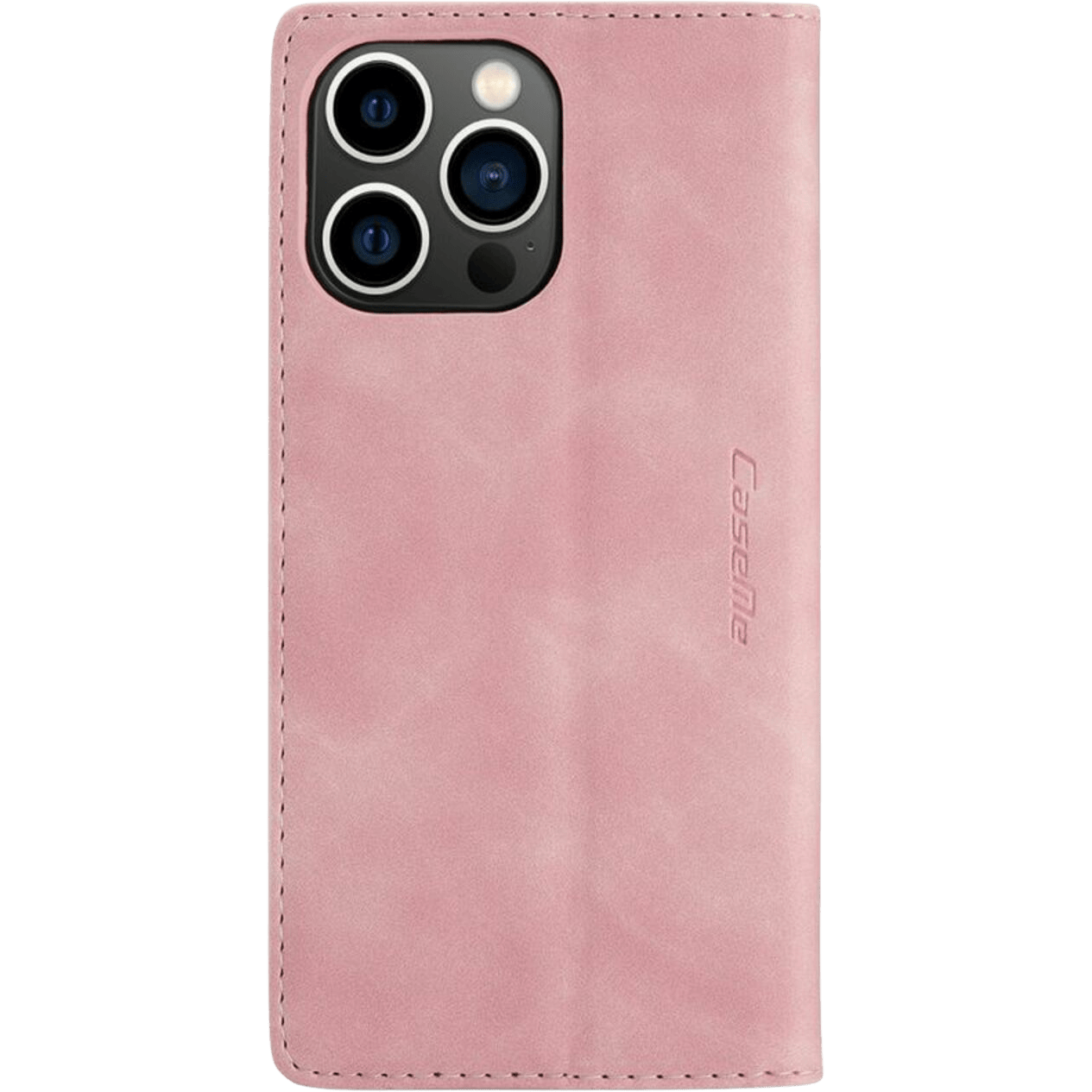 Caseme iPhone 15 Pro Retro Portemonnee Hoesje Roze