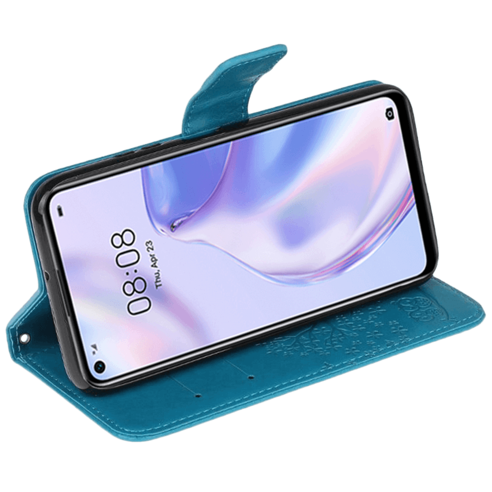 Comfycase Huawei P40 Lite bookcase hoesje uiltjes Blauw