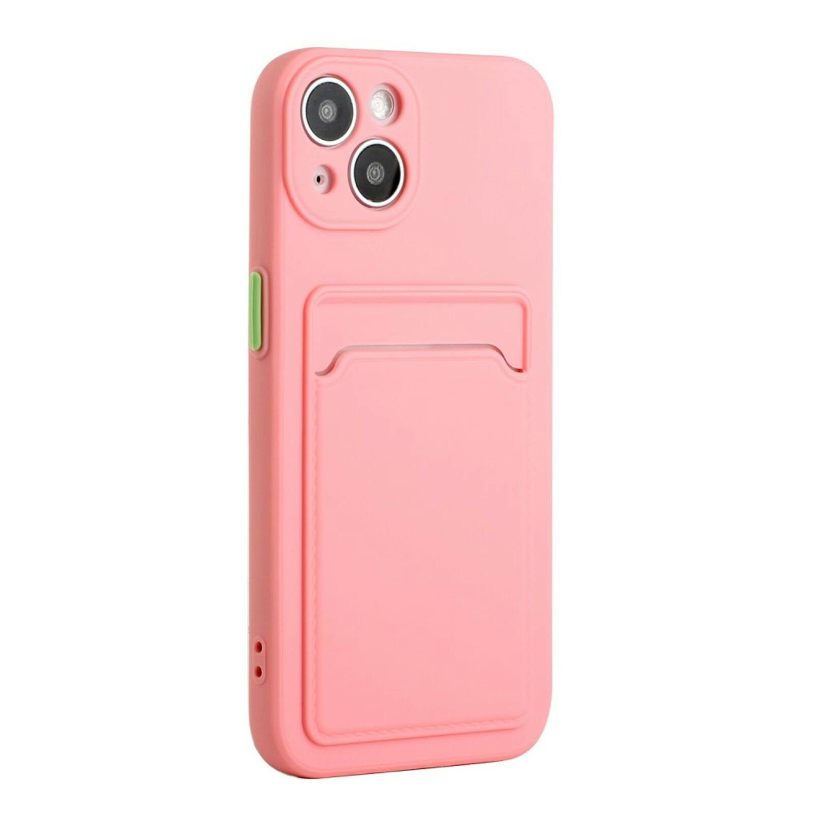 CaseBody iPhone 13 Telefoonhoesje met Kaarthouder Roze