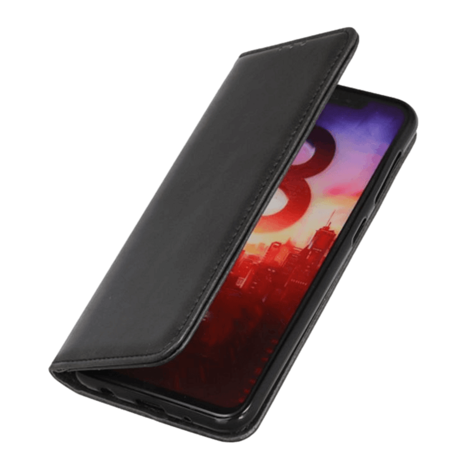 CaseBody iPhone 11 Pro Real Leather Wallet Hoesje Zwart