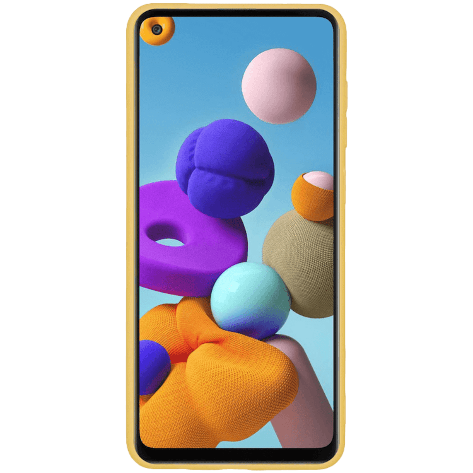 Mocaa Samsung Galaxy A21s Love Heart Case Geel