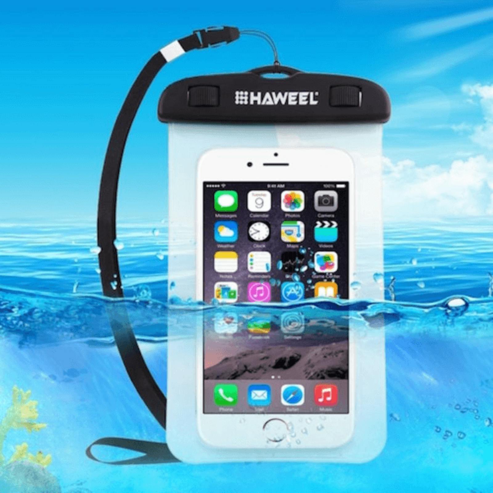 HAWEEL Universele Waterproof Beschermhoes Transparant XL
