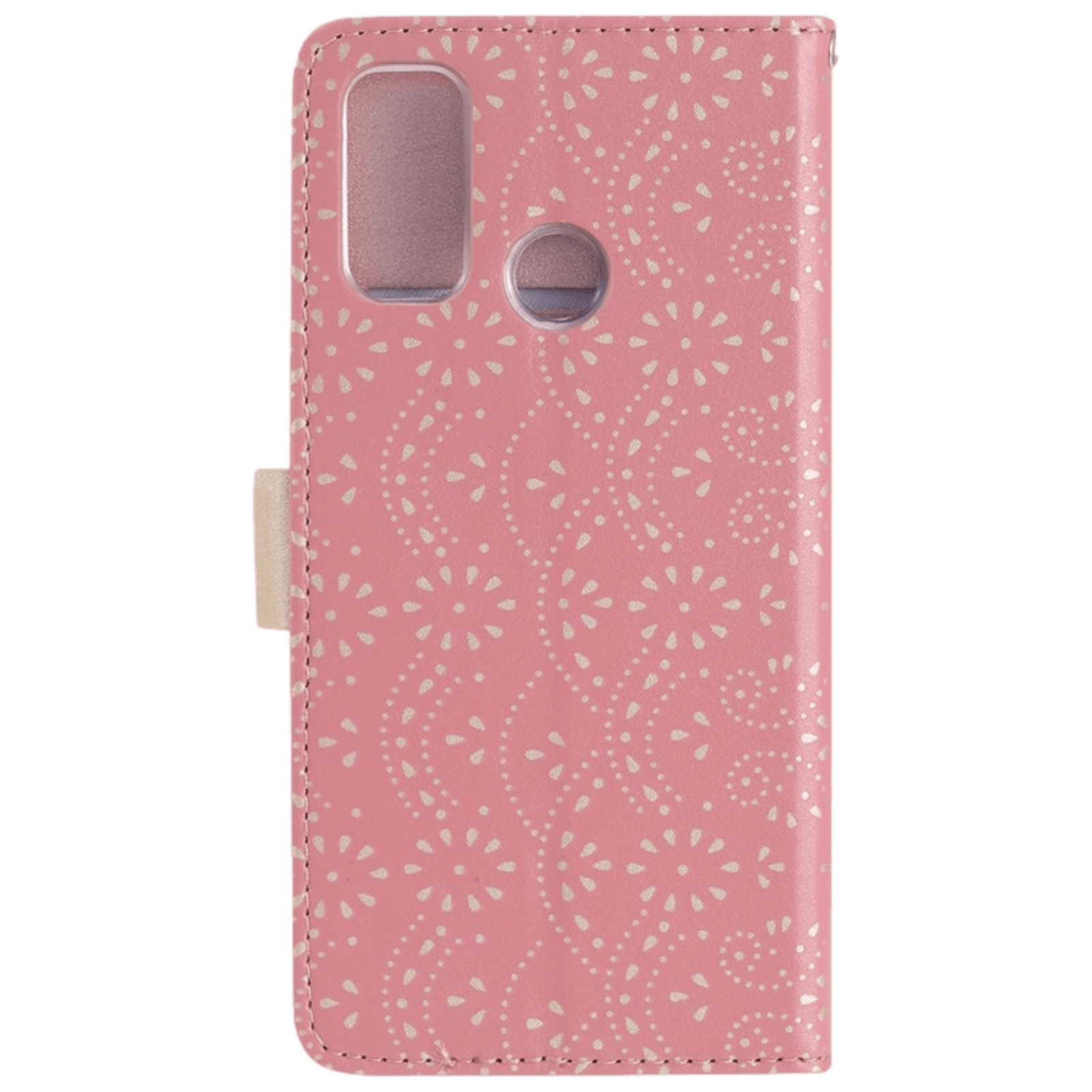 CaseBody Samsung Galaxy A21s Lace Zipper Portemonnee Hoesje Roségoud