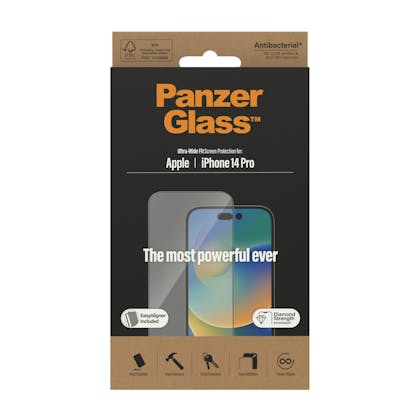 PanzerGlass iPhone 14 Pro Ultra-Wide Fit Screenprotector Transparant