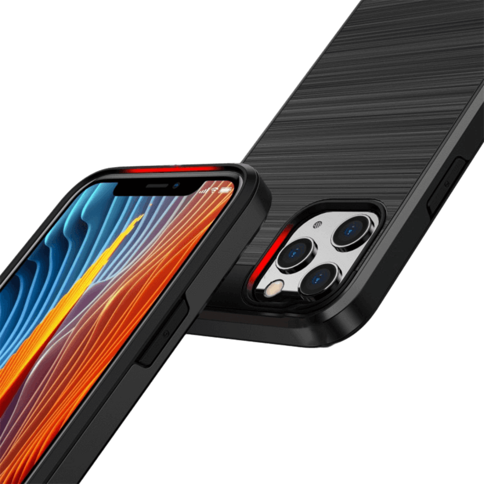 CaseBody iPhone 12 Pro Max Stevig Dual Layer Beschermhoesje Zwart