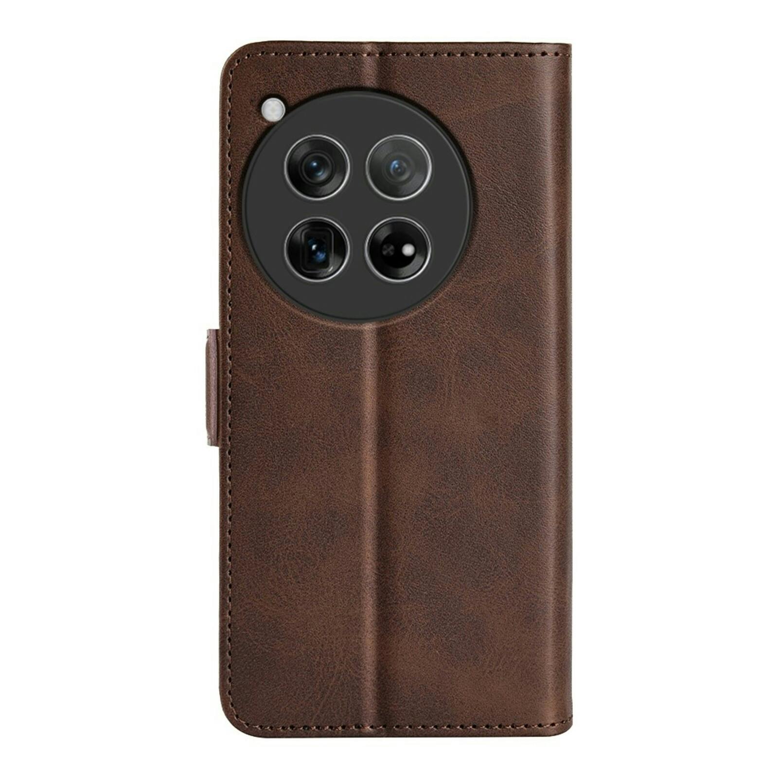 Comfycase OnePlus 12 Bookcase Hoesje Bruin