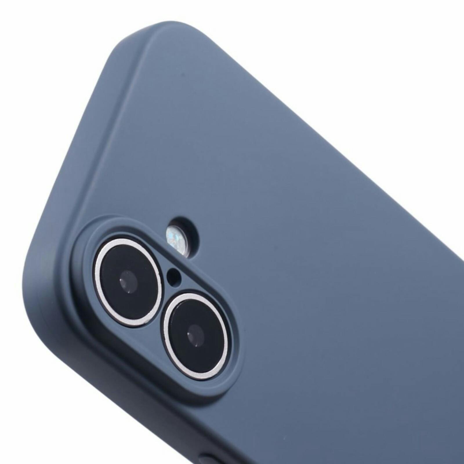 Mocaa Apple iPhone 16 Plus Lens Protection Hoesje Blauw
