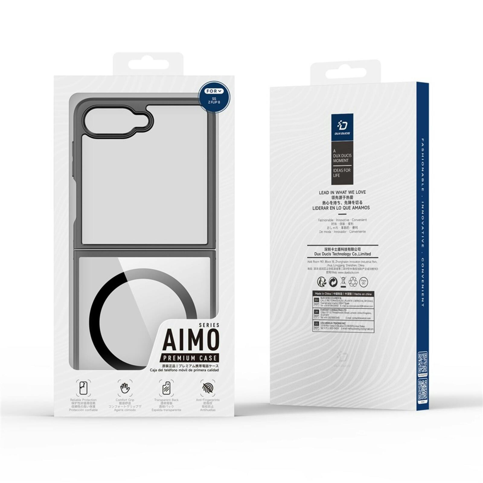 DUX DUCIS Samsung Galaxy Z Flip8 Aimo Series Qi2 Beschermhoesje Zwart