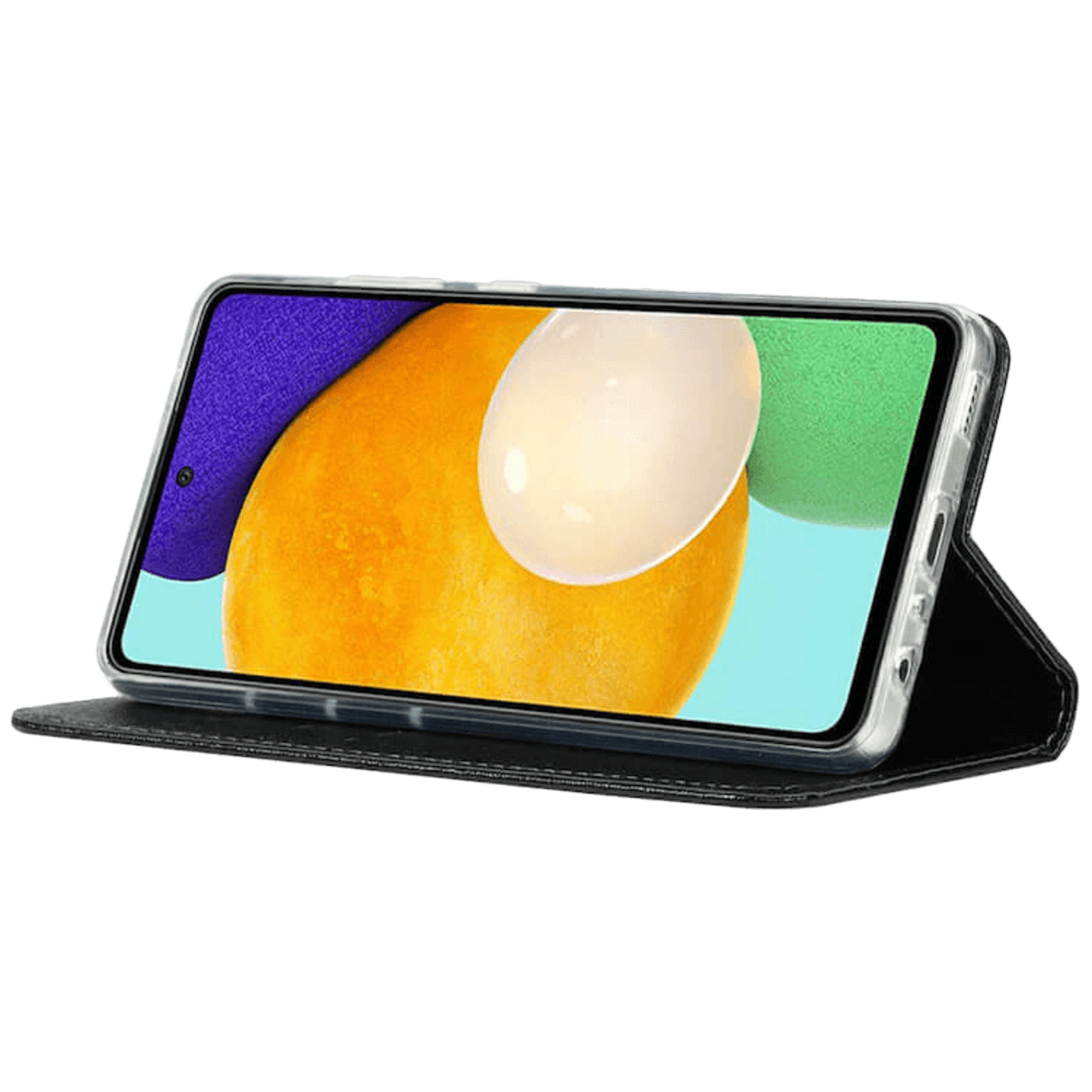 CMAI2 iPhone 12 Mini Silk Series Slank Bookcase Hoesje Zwart