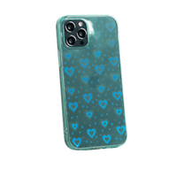 Mocaa iPhone 12 (Pro) 3D Effect Hartjes Hoesje Groen