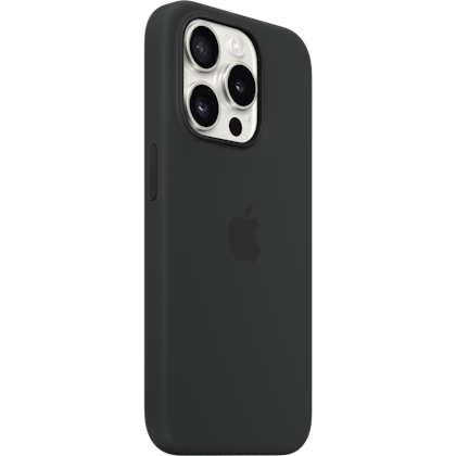 Apple iPhone 15 Pro MagSafe Siliconen Hoesje Zwart