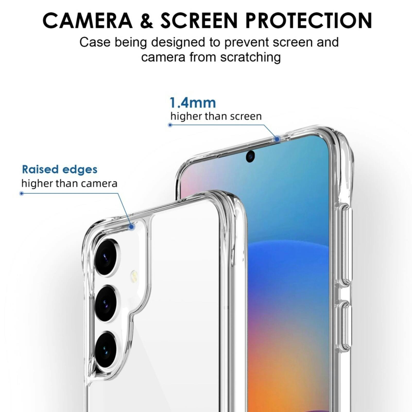 CaseBody Samsung S25 Dual Layer Anti-Shock Hoesje Transparant