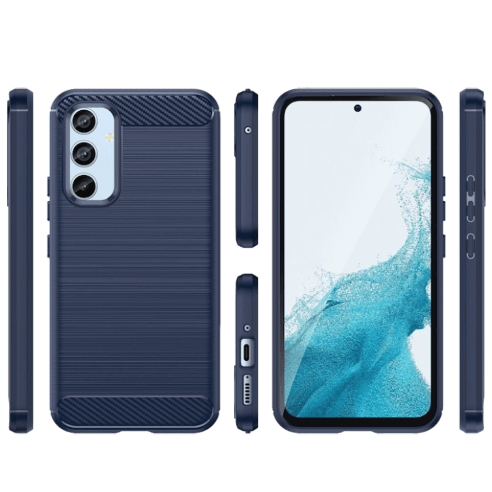 Mocaa Samsung Galaxy A34 Schokbestendig Hoesje Blauw