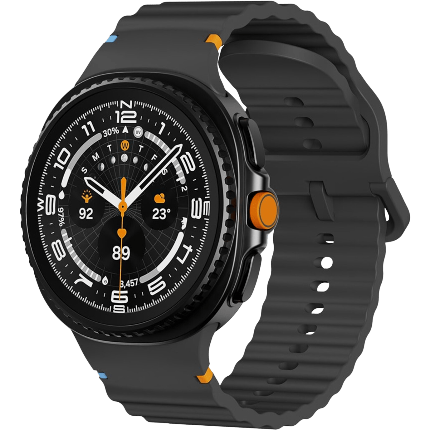 Kalebol Samsung Galaxy Watch8 (Classic) Siliconen Horlogebandje Zwart