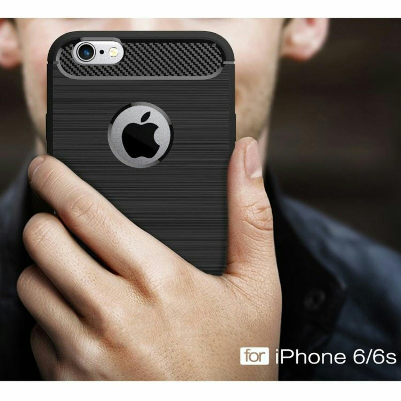 Mocaa iPhone 6 / 6s Hoesje Schokbestendig Slank Zwart