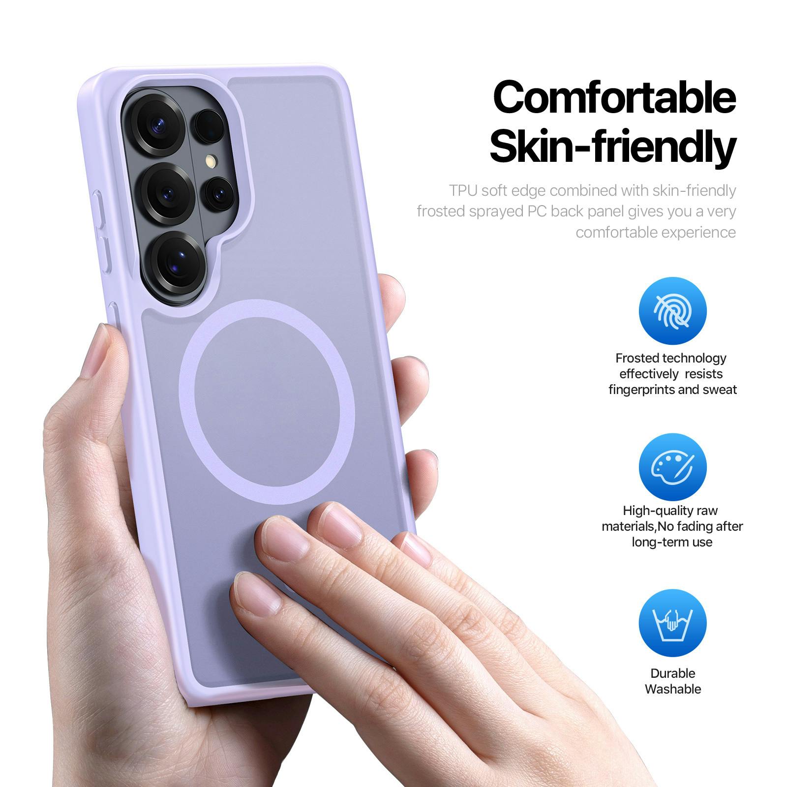 DUX DUCIS Samsung Galaxy S26 Ultra Magnetic Mat Hoesje Paars