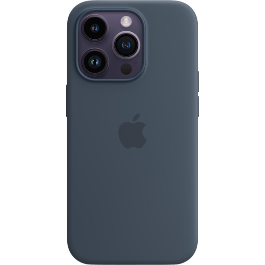Apple iPhone 14 Pro MagSafe Siliconen Hoesje Blauw - Voorkant