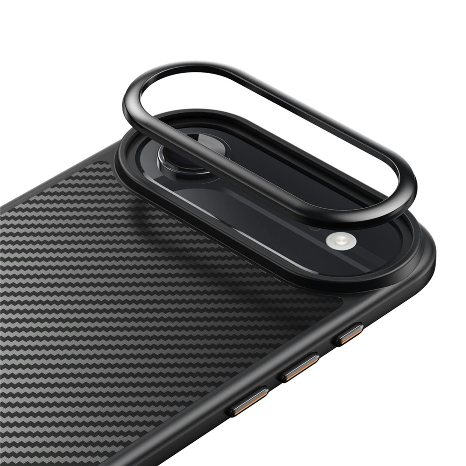 Mocaa Apple iPhone 17 Air Slim Carbon Pantser MagSafe Case Zwart