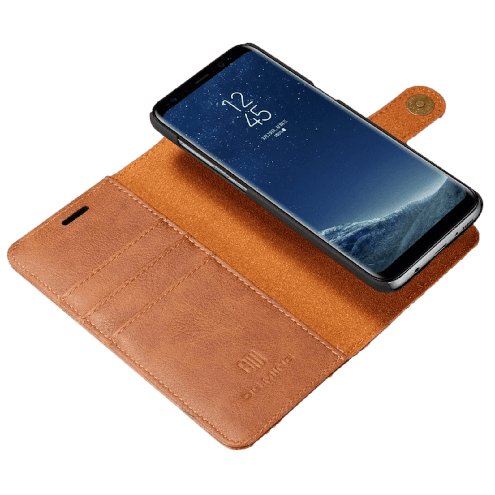 DG.MING Samsung Galaxy S8 Lederen 2-in-1 Wallet en Hoesje Bruin