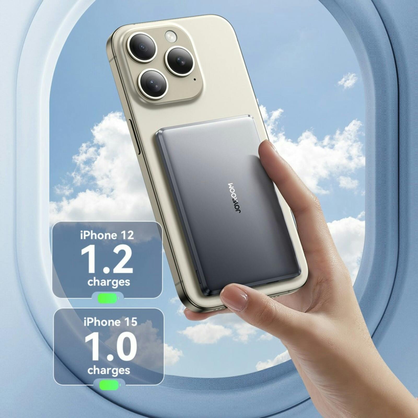 Joyroom 20W Ultra-thin MagSafe Powerbank Grijs 5.000 mAh