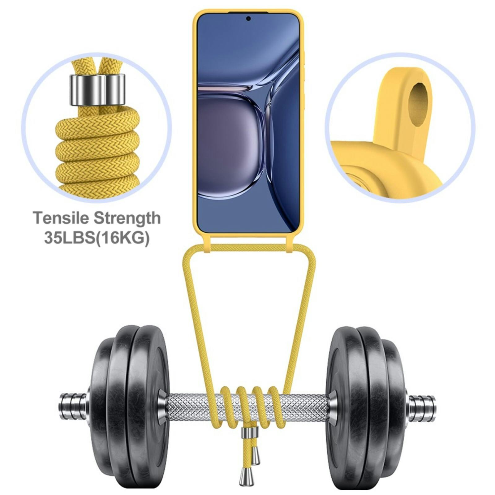 CaseBody Samsung S25 Koordhoesje met Kaarthouder Geel