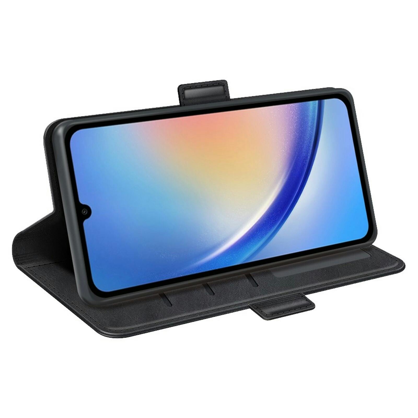 Comfycase Samsung Galaxy A35 Bookcase Hoesje Zwart