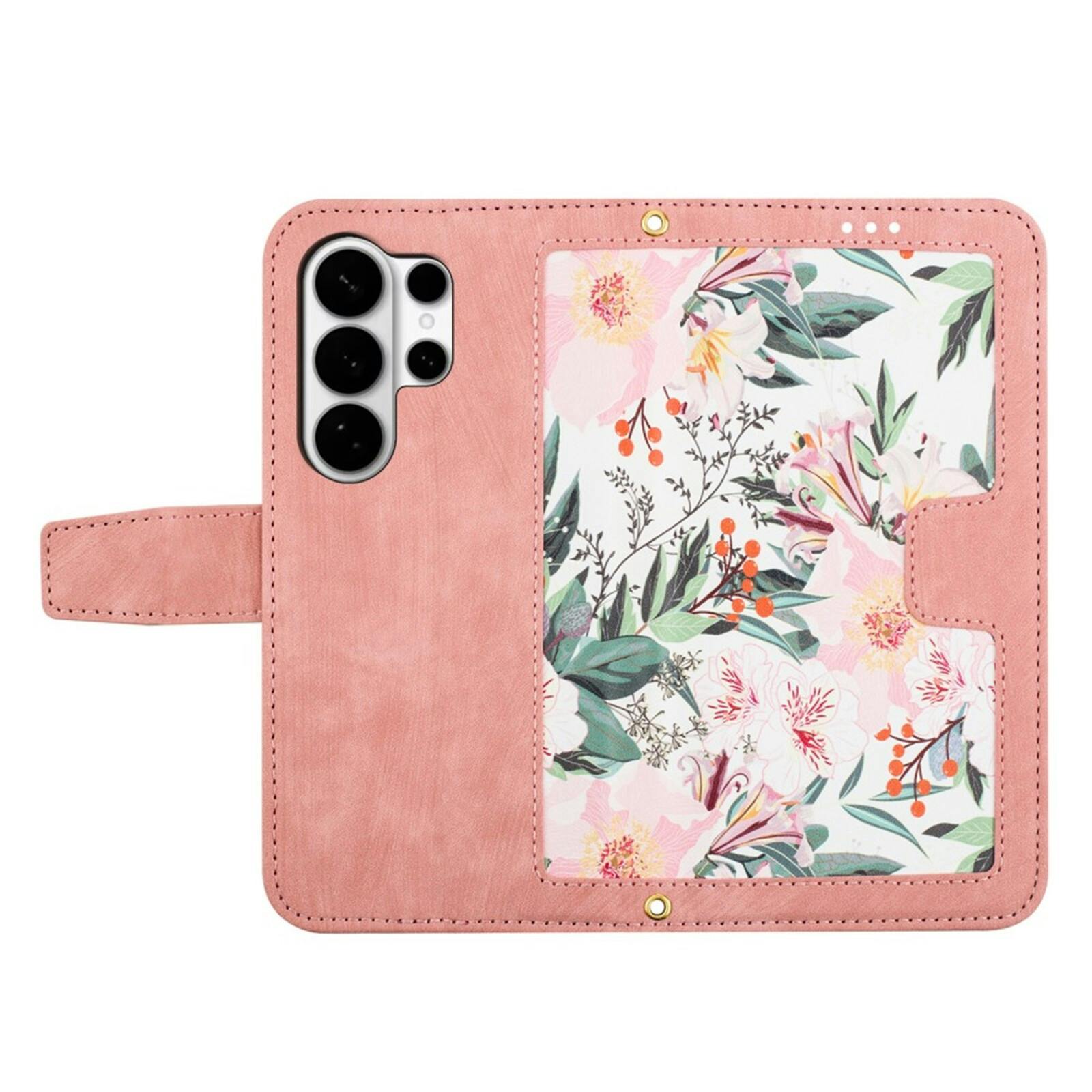 Mocaa Samsung Galaxy S26 Ultra Floral Series Bookcase Roze