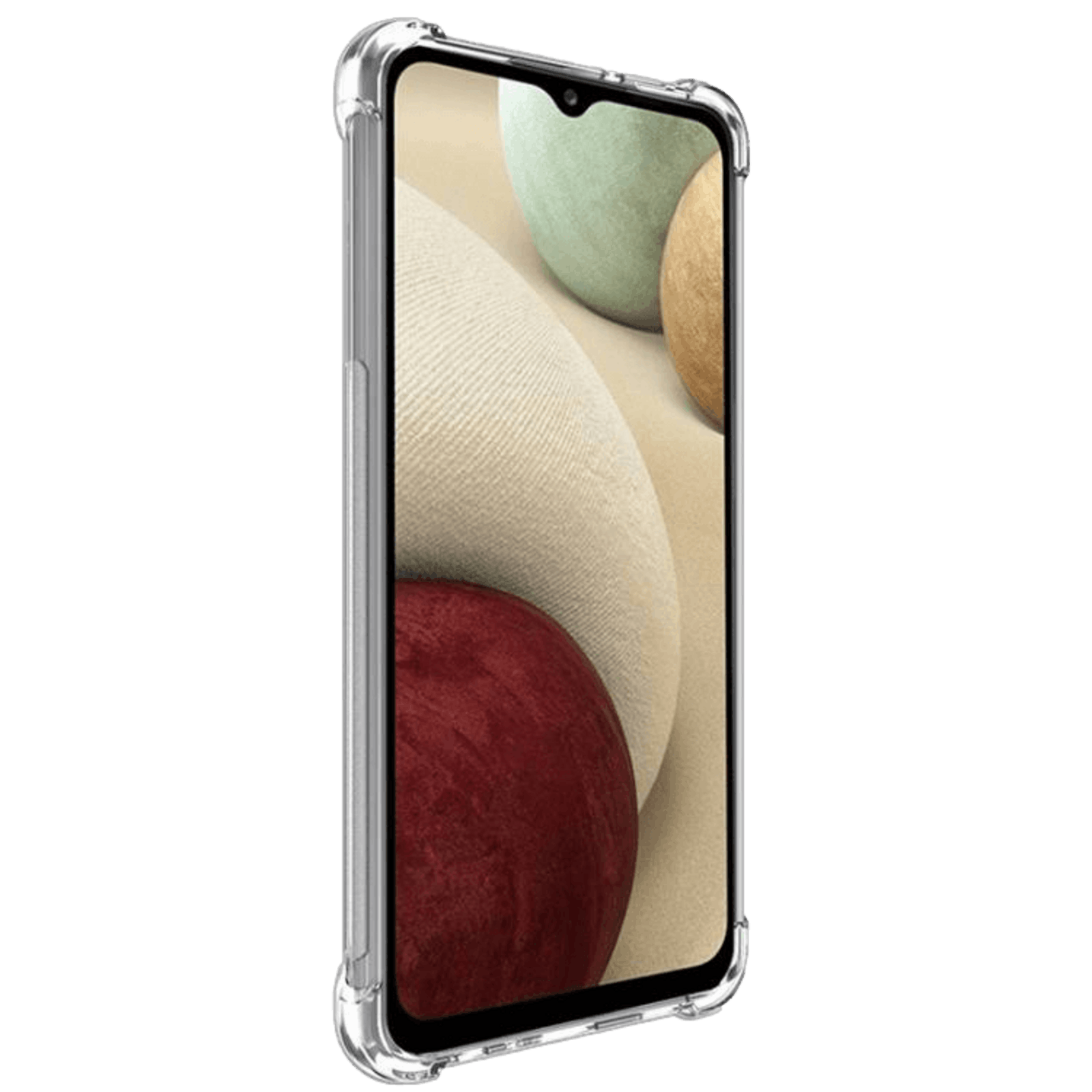 Imak Samsung Galaxy A12 Airbag Shockproof Hoesje mét Screenprotector Transparant