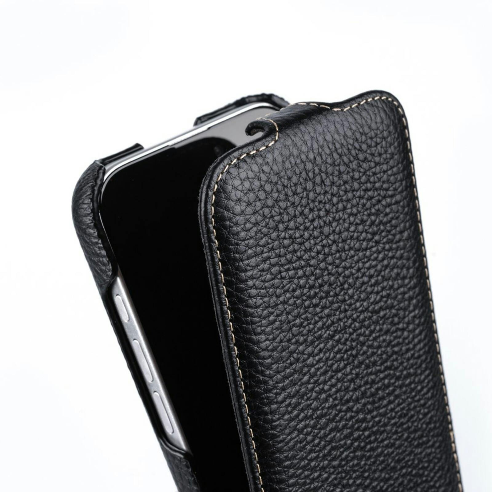 Melkco Apple iPhone 16 Pro Leather Flip Case Zwart