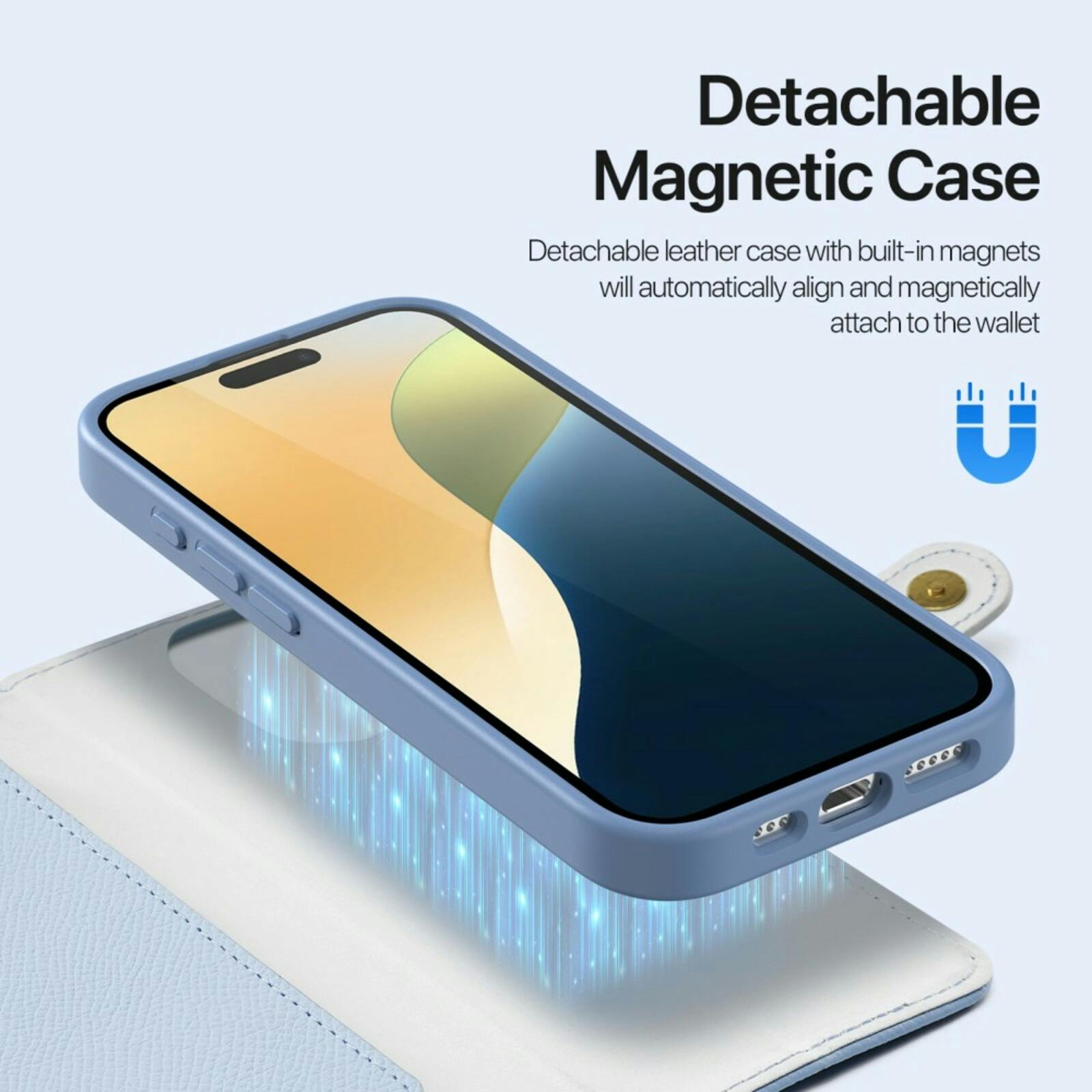 DUX DUCIS Apple iPhone 16 Pro Premium 2-in-1 Bookcase met MagSafe Hoesje Lila