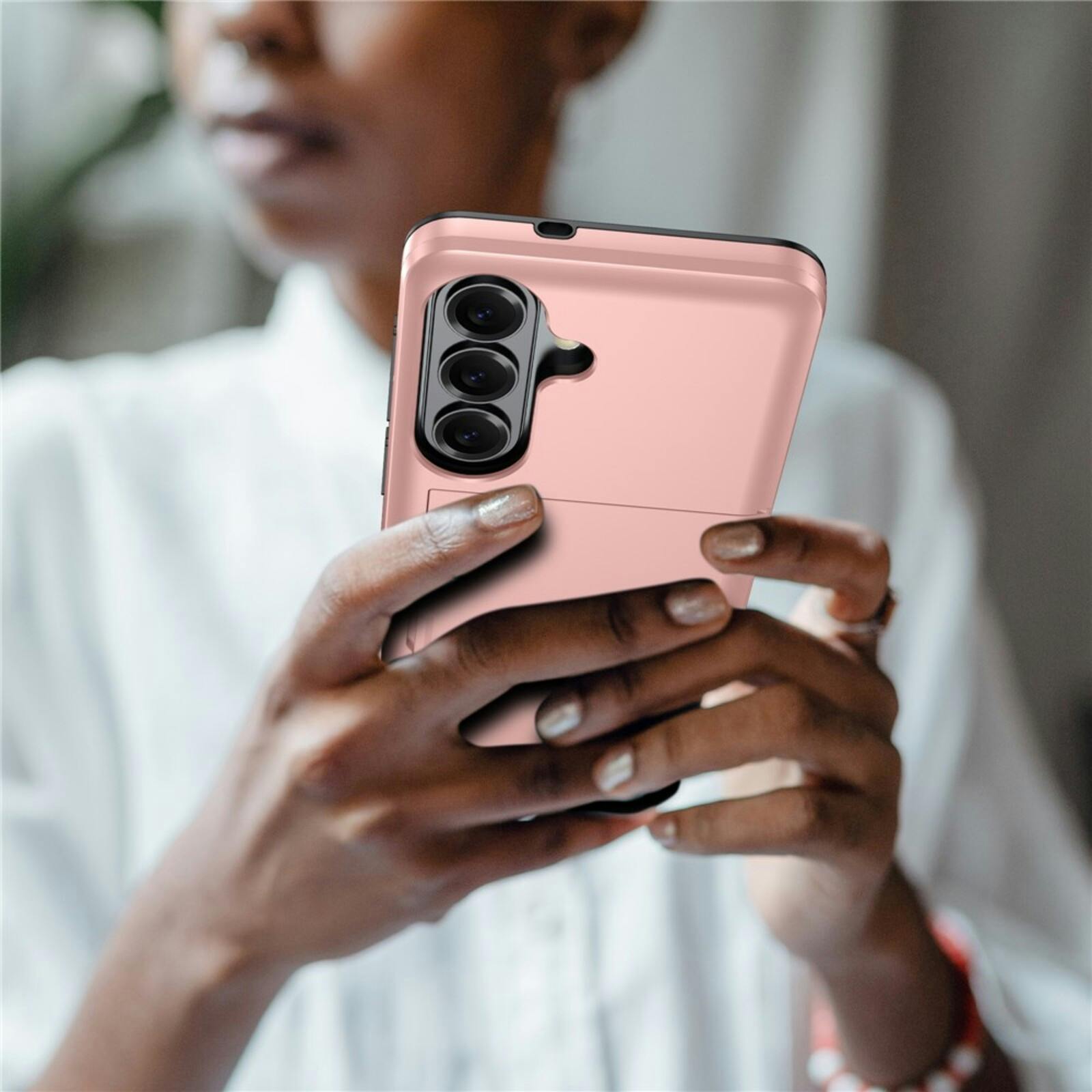 Amorus Samsung Galaxy A57 Hoesje met Pashouder Blauw