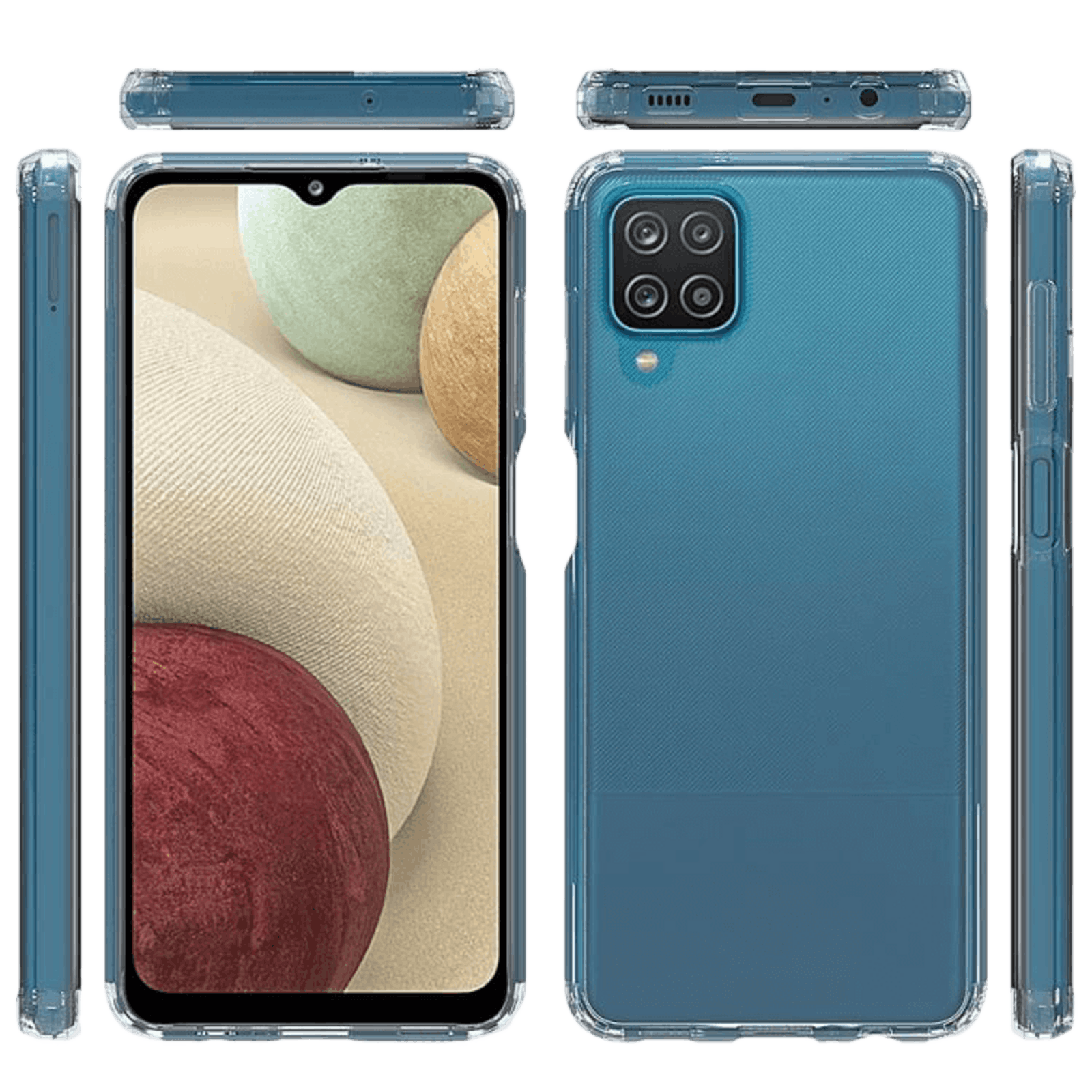 CaseBody Samsung Galaxy A12 Clear Guard Hoesje Transparant