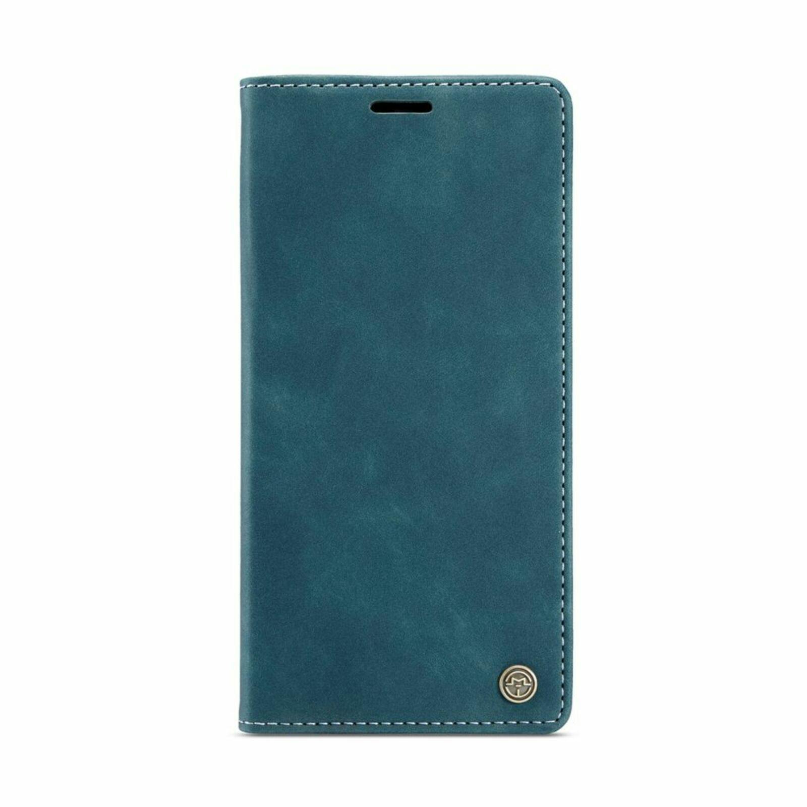 Caseme iPhone 15 Pro Retro Portemonnee Hoesje Blauw