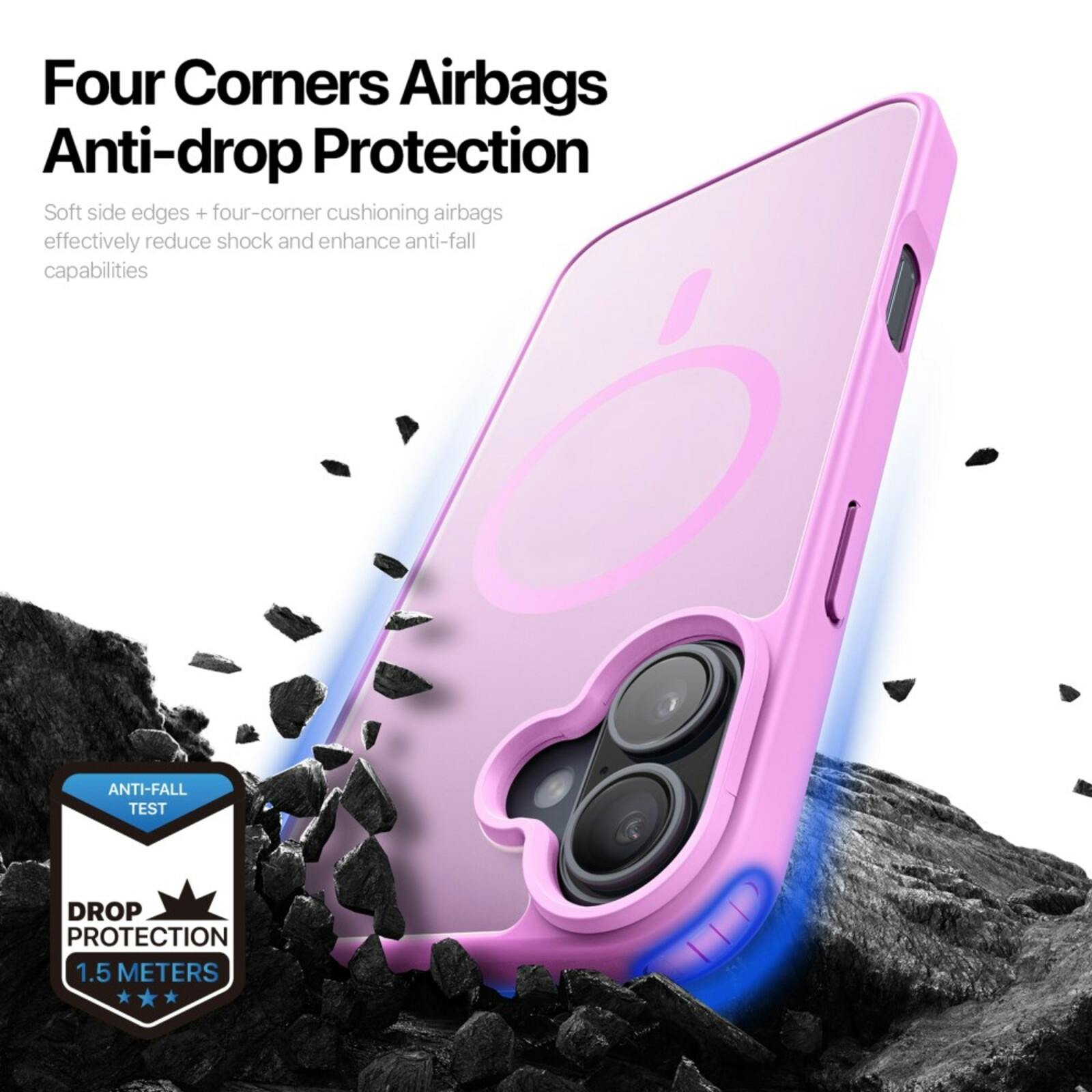 DUX DUCIS iPhone 16 Mat MagSafe Hoesje Roze