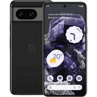 Google Pixel 8 Black - Voorkant & achterkant
