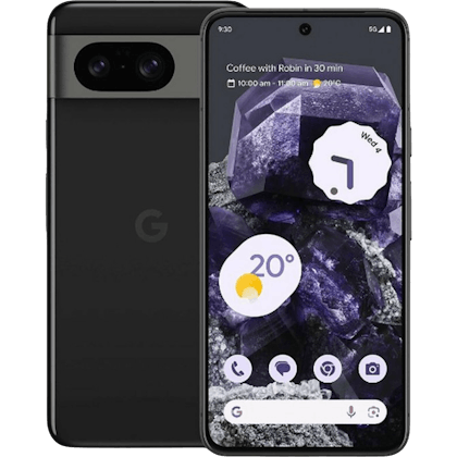 Google Pixel 8 Black - Voorkant & achterkant