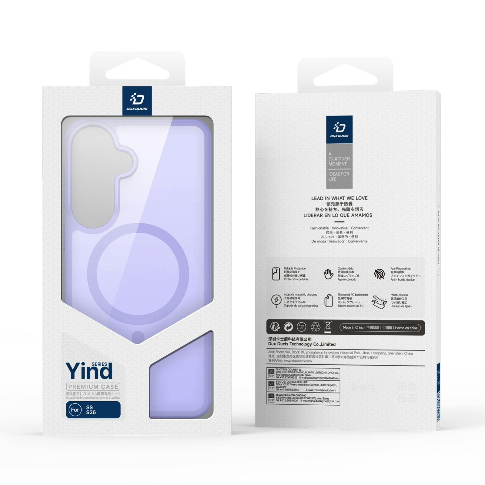 DUX DUCIS Samsung Galaxy S26 Magnetic Mat Hoesje Paars