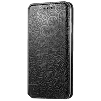 Mocaa iPhone 12 (Pro) Designz Magnetic Mandala Wallet Case Zwart