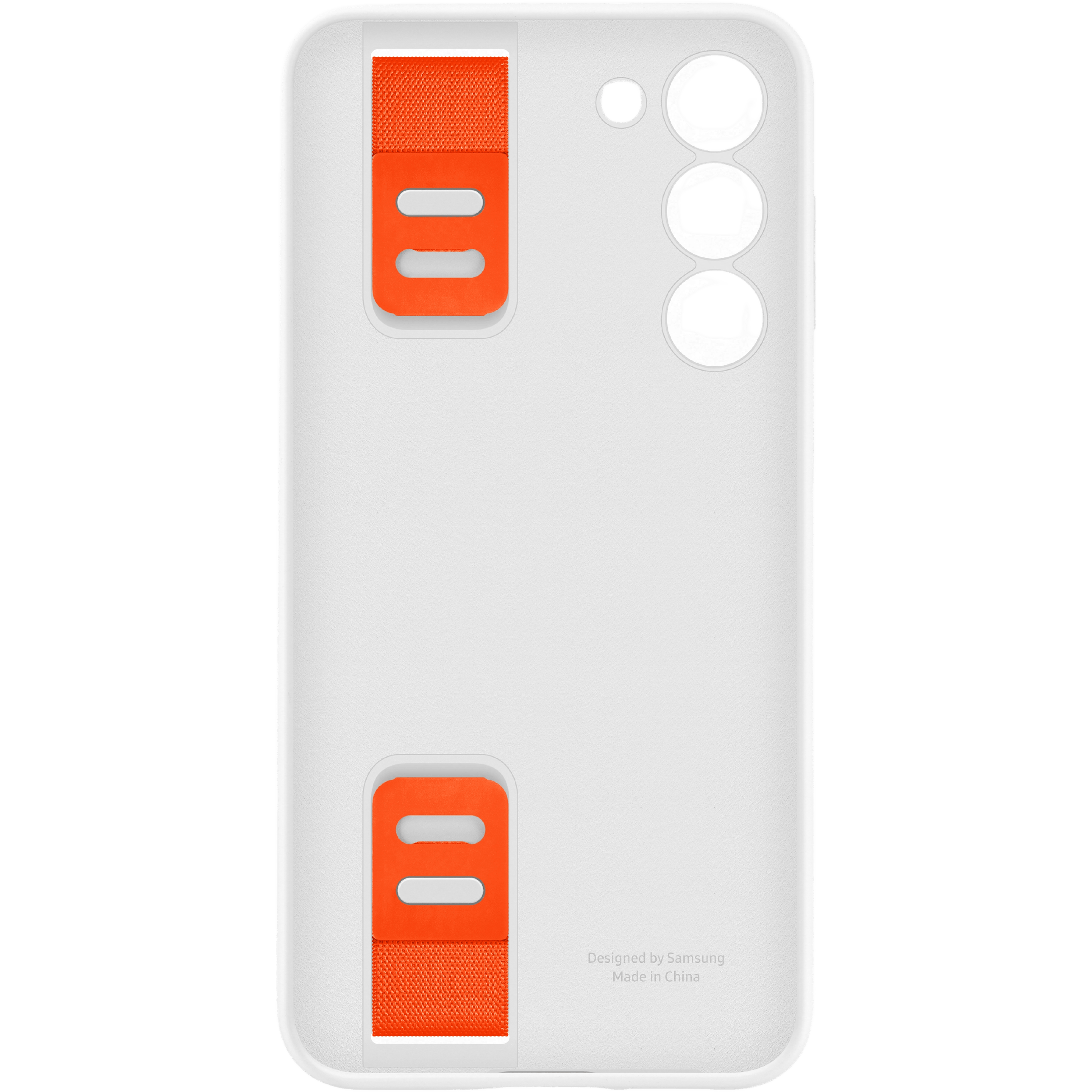 Samsung Galaxy S23 Plus Siliconen Hoesje met Band Wit