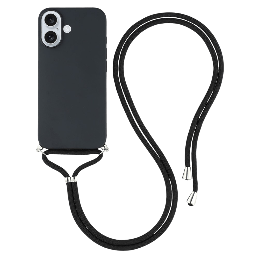 Mocaa Apple iPhone 17 Hoesje met Koord Zwart