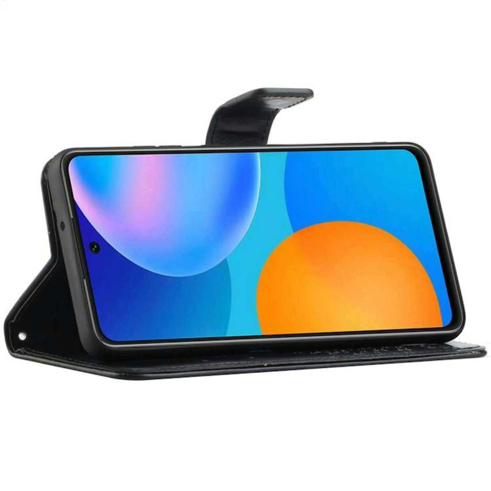 Comfycase Huawei P Smart 2021 Bookcase Hoesje Uiltjes Zwart