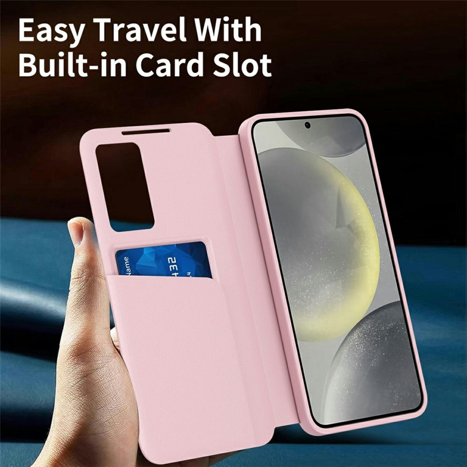 CaseBody Samsung Galaxy A56 Smart Cover Roze