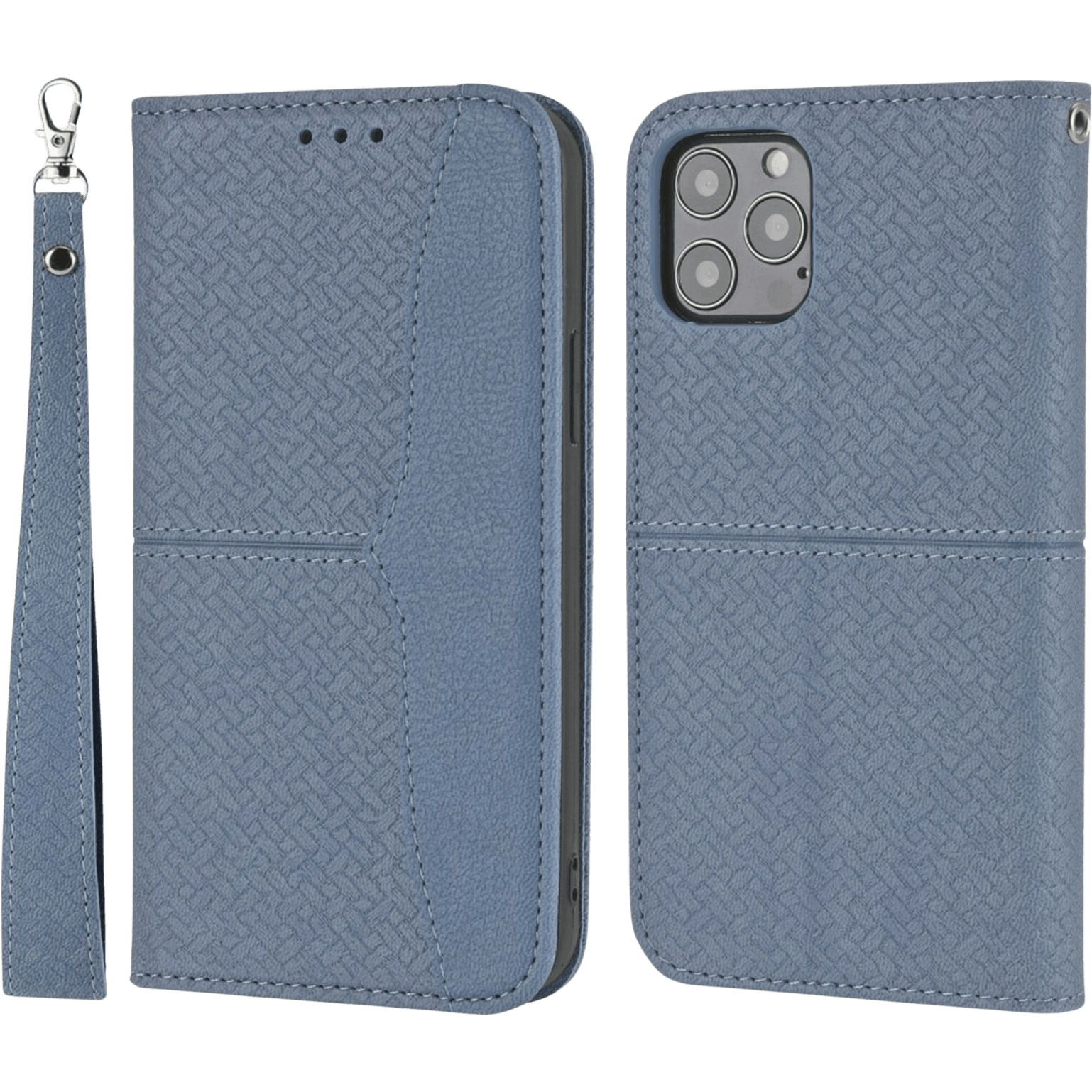 Comfycase iPhone 13 Zacht Boek Hoesje Blauw