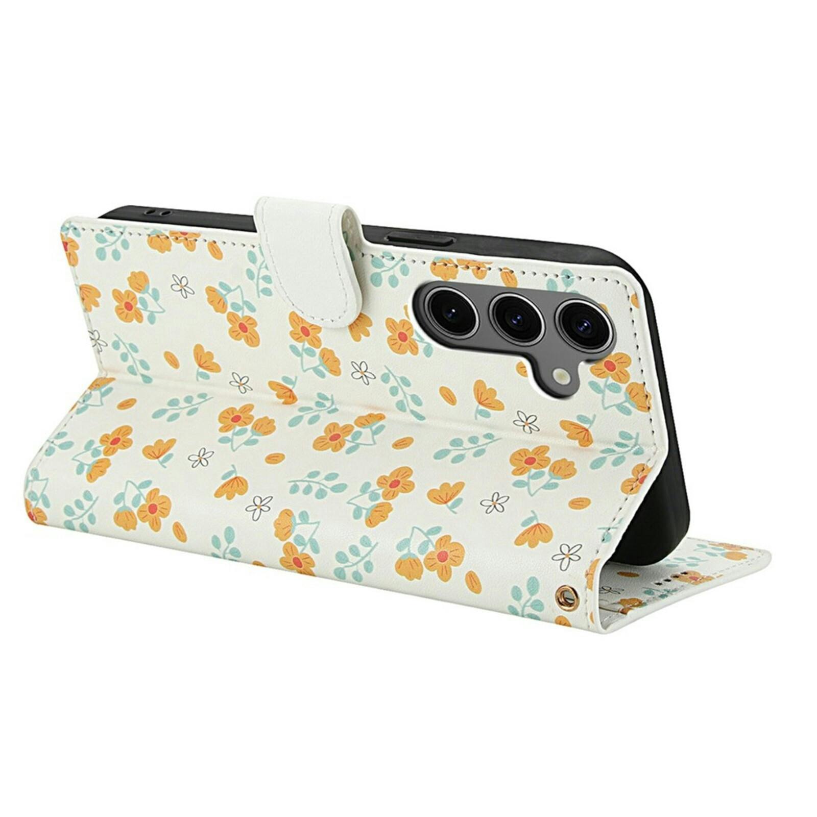 Comfycase Samsung Galaxy S24 / S25 Floral Bookcase Hoesje Bloemen