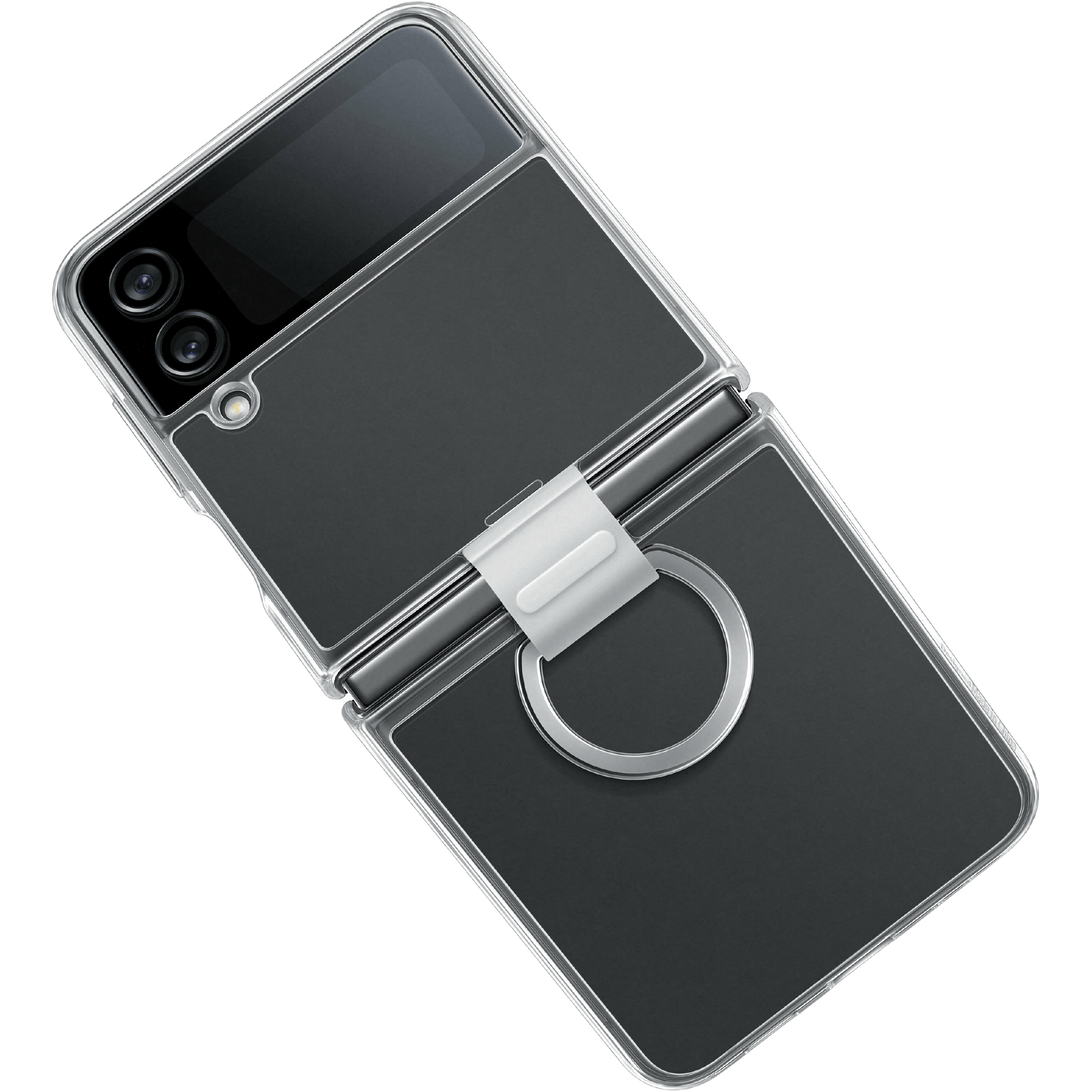 Samsung Galaxy Z Flip4 Doorzichtig Hoesje Met Ring Transparant