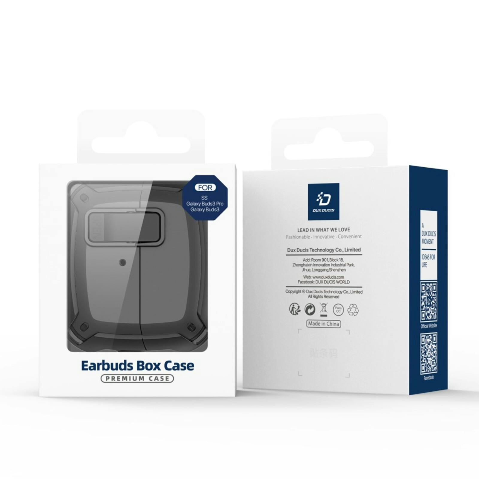 DUX DUCIS Samsung Galaxy Buds3 (Pro) SECH Series Hoesje met Haak Wit